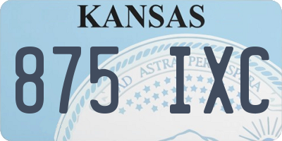 KS license plate 875IXC