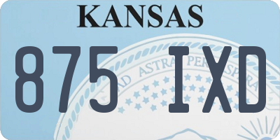 KS license plate 875IXD