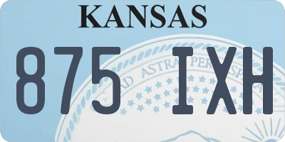 KS license plate 875IXH