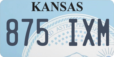 KS license plate 875IXM