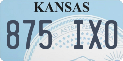 KS license plate 875IXO