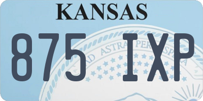 KS license plate 875IXP
