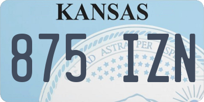 KS license plate 875IZN