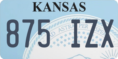 KS license plate 875IZX