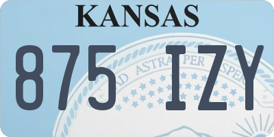 KS license plate 875IZY
