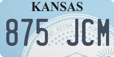 KS license plate 875JCM