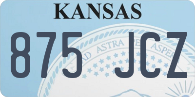 KS license plate 875JCZ