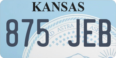 KS license plate 875JEB