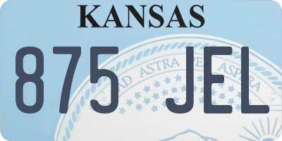 KS license plate 875JEL