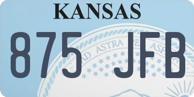 KS license plate 875JFB