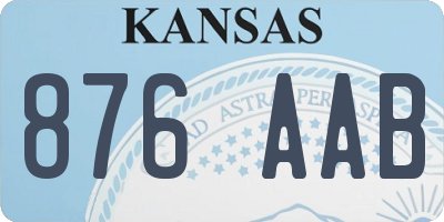 KS license plate 876AAB