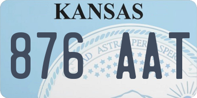 KS license plate 876AAT