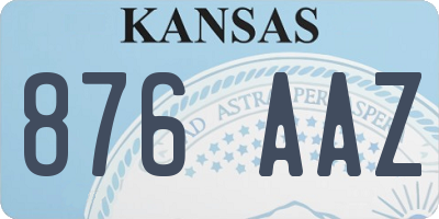 KS license plate 876AAZ