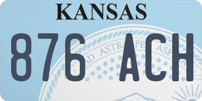 KS license plate 876ACH