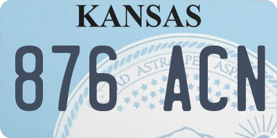 KS license plate 876ACN