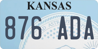 KS license plate 876ADA