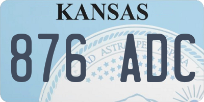 KS license plate 876ADC