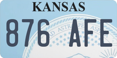 KS license plate 876AFE