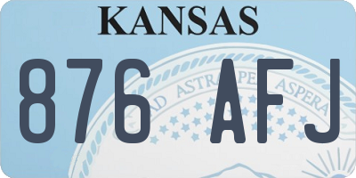 KS license plate 876AFJ