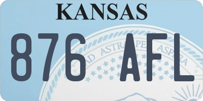 KS license plate 876AFL