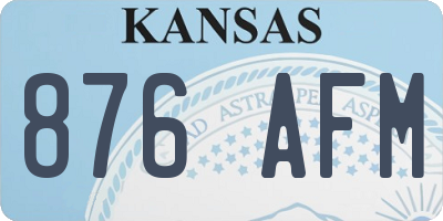KS license plate 876AFM