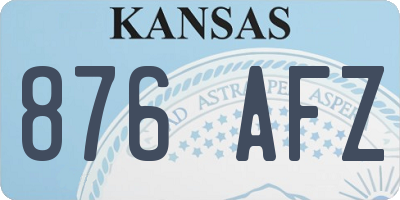 KS license plate 876AFZ