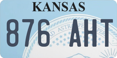 KS license plate 876AHT