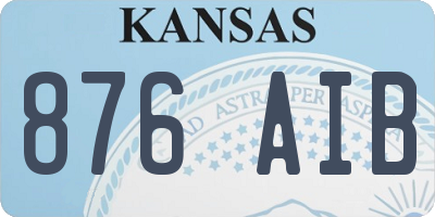KS license plate 876AIB