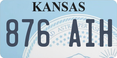 KS license plate 876AIH