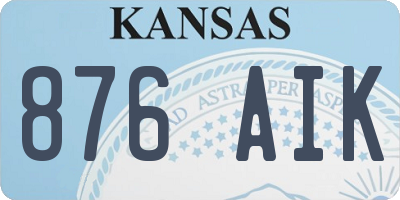 KS license plate 876AIK