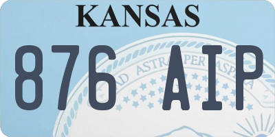 KS license plate 876AIP