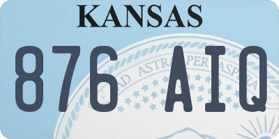 KS license plate 876AIQ