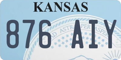 KS license plate 876AIY