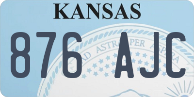 KS license plate 876AJC