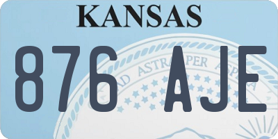KS license plate 876AJE
