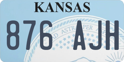 KS license plate 876AJH