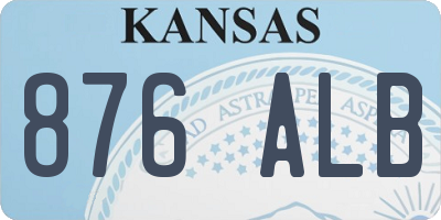 KS license plate 876ALB