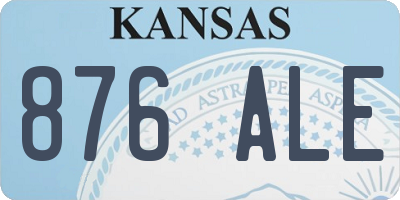 KS license plate 876ALE