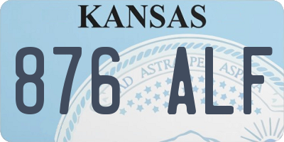 KS license plate 876ALF