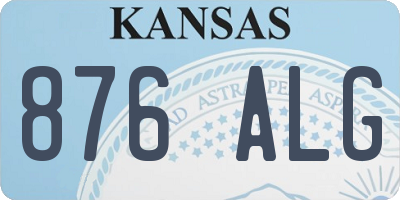 KS license plate 876ALG