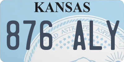 KS license plate 876ALY