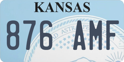 KS license plate 876AMF