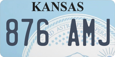 KS license plate 876AMJ