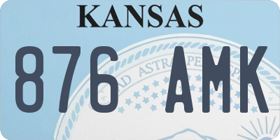 KS license plate 876AMK
