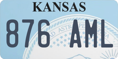 KS license plate 876AML