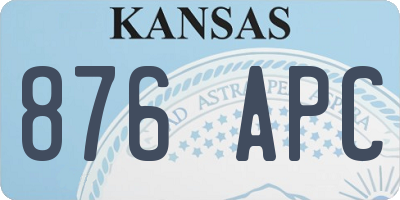 KS license plate 876APC