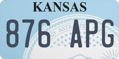 KS license plate 876APG