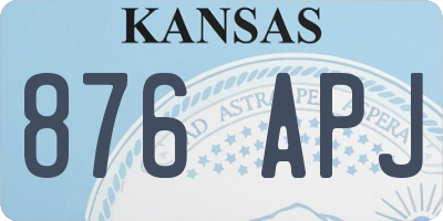 KS license plate 876APJ