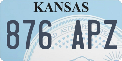 KS license plate 876APZ