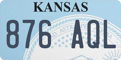 KS license plate 876AQL